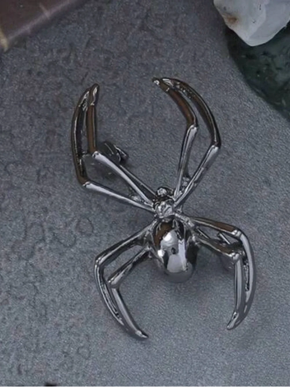 Silver Spider Pearl Brooch - Elegant Women Jewelry